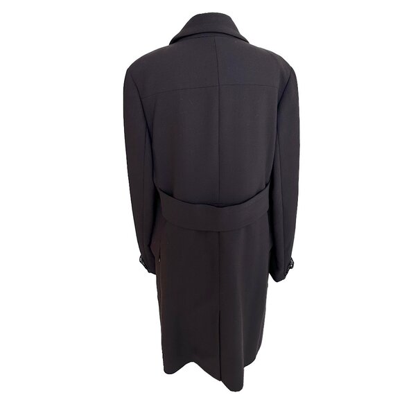 Tory Burch Double‑Breasted Logo Button Wool Blend Coat Size 12 - Picture 5 of 8